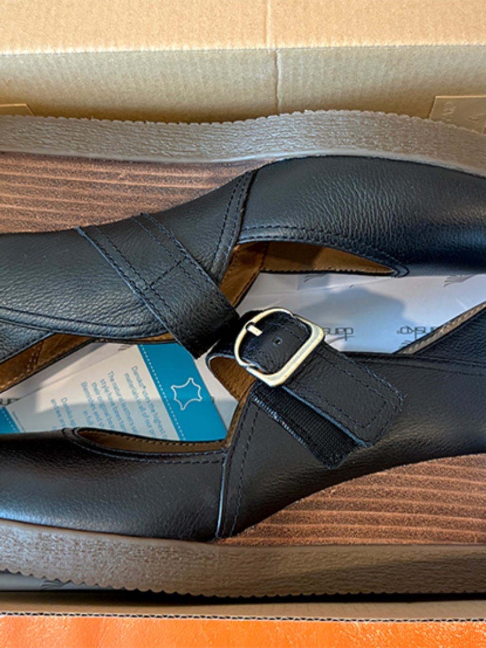 Dansko Sandy Wedge Mary Janes – Black Waterproof Leather - Picture 6 of 6